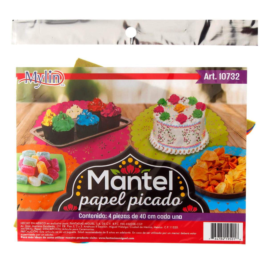 Art.10732 Mantel Picado De Papel 45cm 4pz