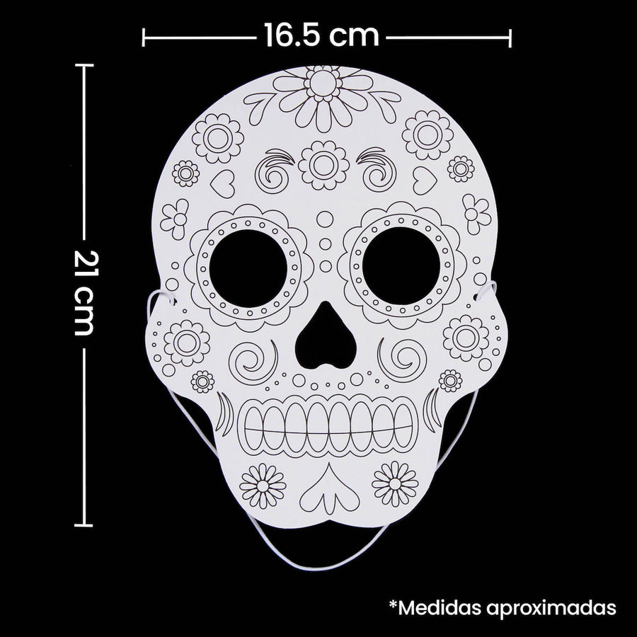 Art.11007 Mascara Para Pintar Calavera 21x16.5cm 8pz