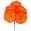 Fantasías Miguel Art.11269 Bush Dalia x5 33cm 1pz Naranja