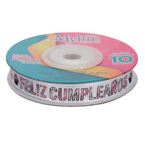 Art.11933 Listón Popotillo Cumpleaños 10mm 10m