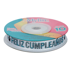 Art.11933 Listón Popotillo Cumpleaños 10mm 10m