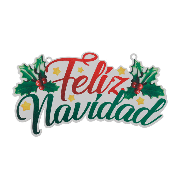 Art.12234 Letrero Feliz Navidad 18x33cm 1pz