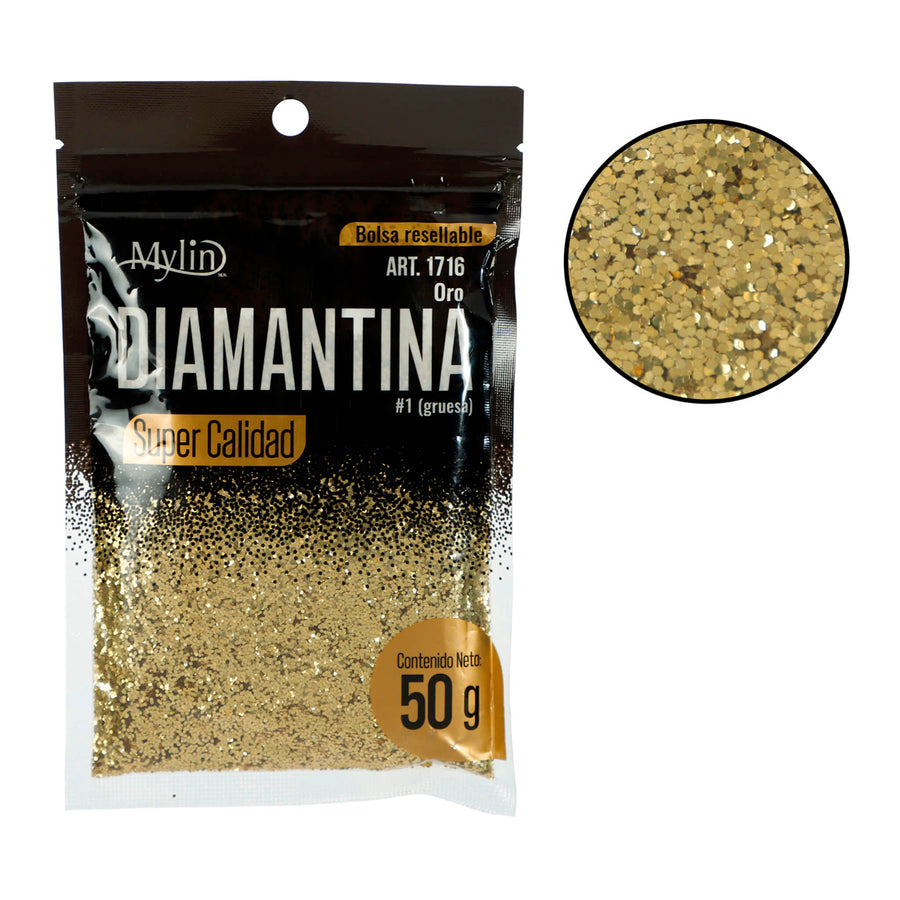 Art.1716 Diamantina #1 Metálica 1mm 50g
