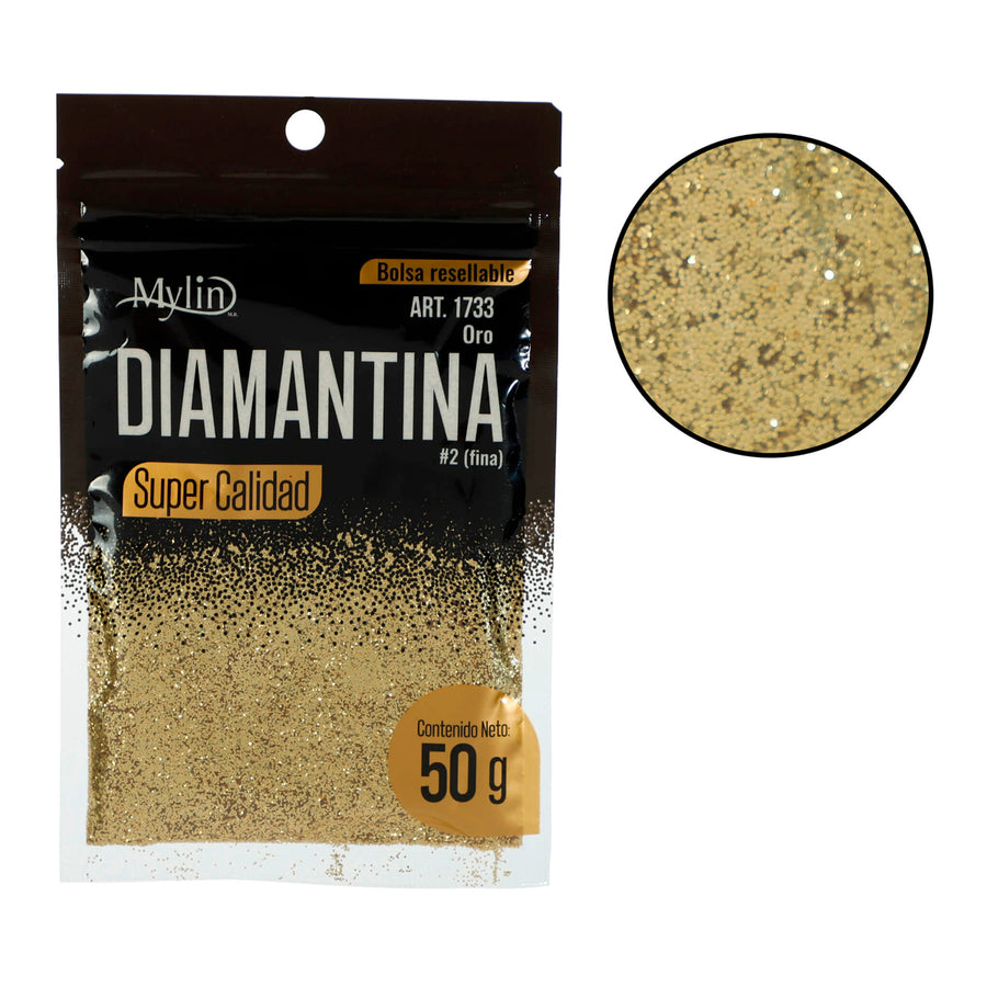 Art.1733 Diamantina #2 Metálica 0.6mm 50g