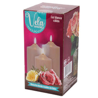 Art.2437 Vela Con Luz Led 14.5x7.5cm 1pz