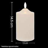 Art.2437 Vela Con Luz Led 14.5x7.5cm 1pz