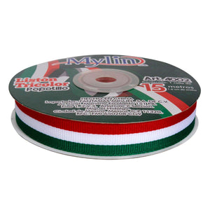 Art.4002 Listón Tricolor Popotillo 16mm 15m