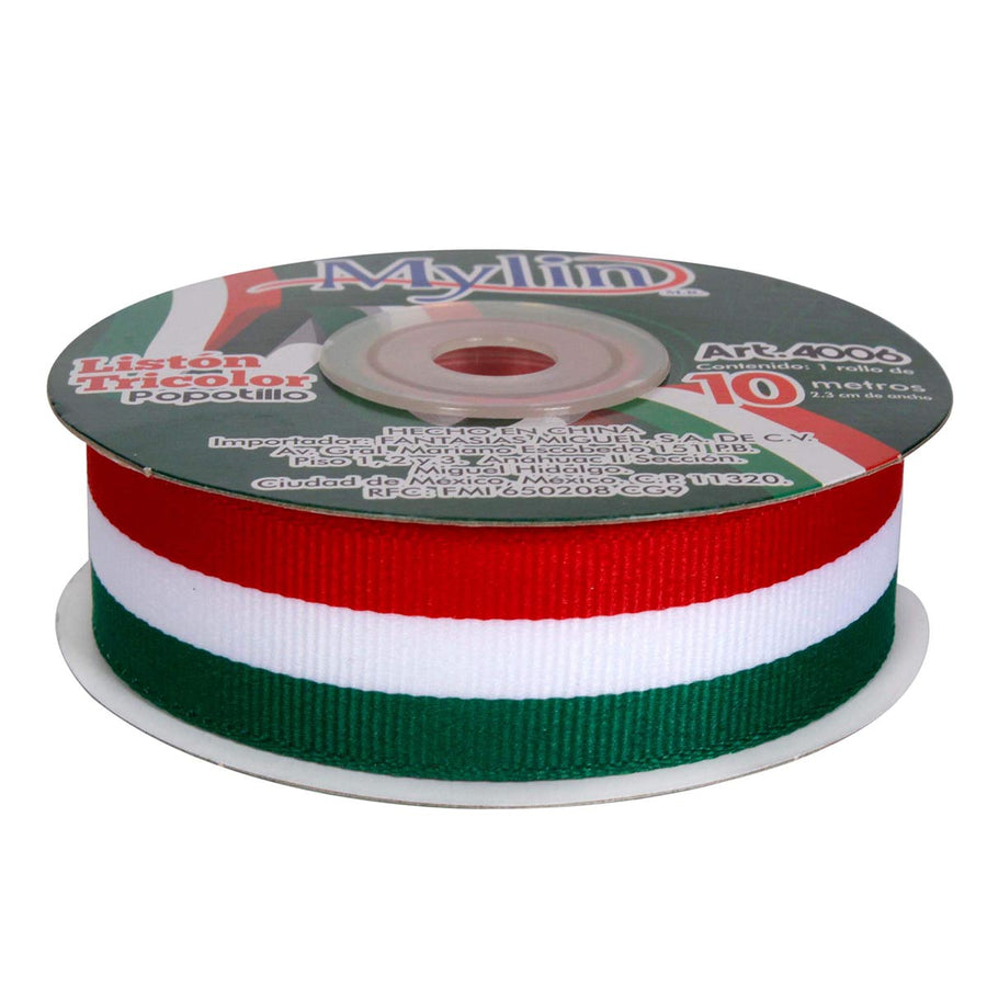 Art.4006 Listón Tricolor Popotillo 23mm 10m