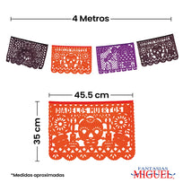 Art.4057 Guia De Papel Picado Muertos 4m 1pz