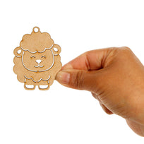 Art.5015 Llavero Borrego Natural 6x5cm 2pz