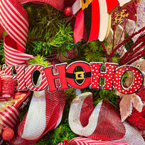 Art.5180 Letrero HoHoHo A Color 9x38cm 1pz