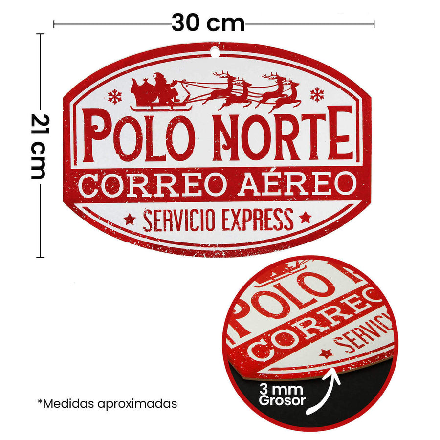 Art.5227 Letrero Correo Vintage Grande 21x30cm 1pz