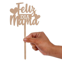 Art.6085 Pick Feliz Día Mamá 25x13cm 1pz