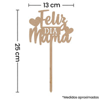 Art.6085 Pick Feliz Día Mamá 25x13cm 1pz