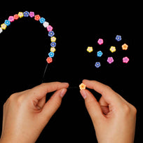 Art.6182 Cuentas Flores 10mm Hilo 40cm (Aprox 43pz)pz)