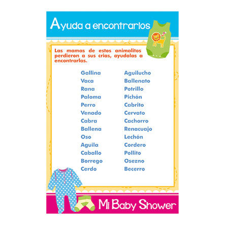 Art.6404 Juegos Baby Shower-Ayuda