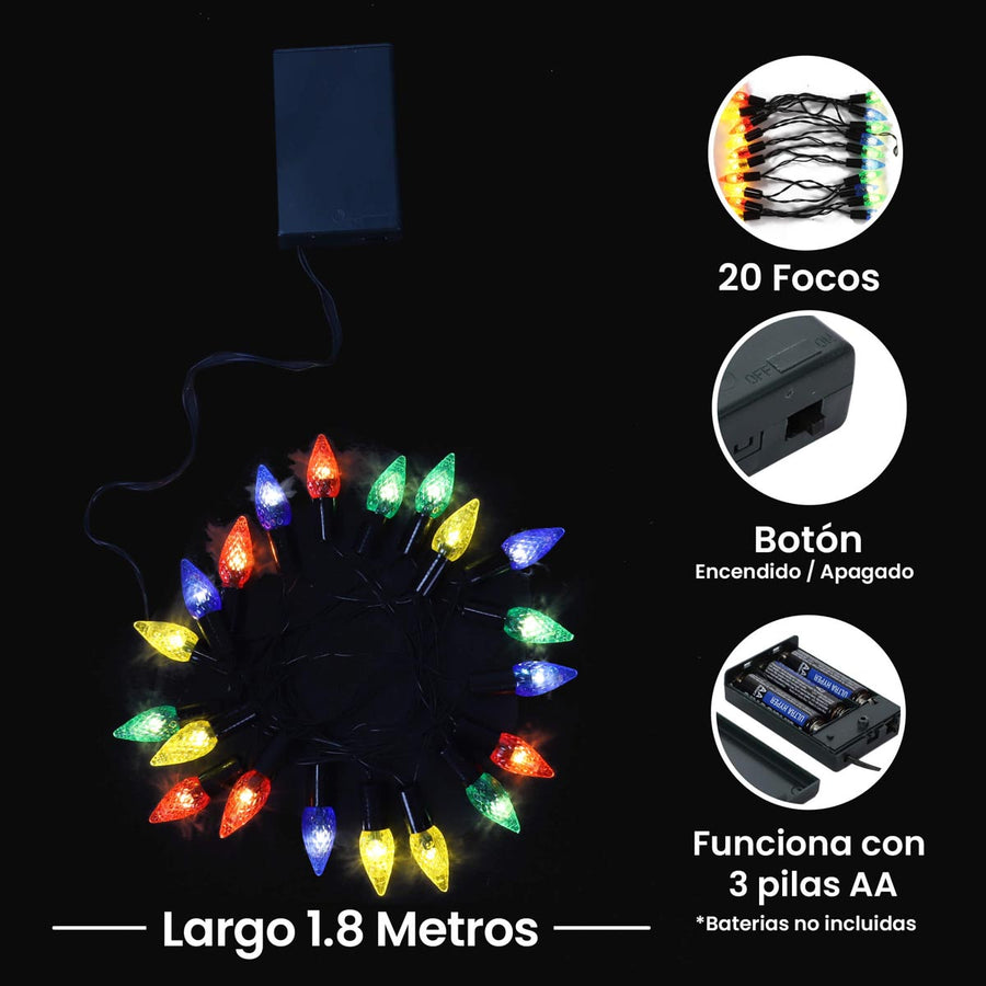Art.7070 Serie De 20 Focos 1.8m 1pz