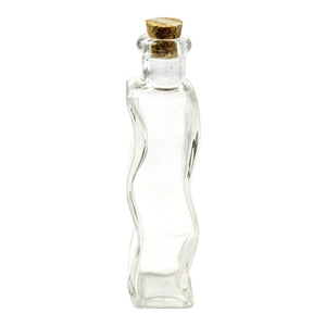 Art.7742 Botella De Vidrio Zig Zag Con Corcho 125ml