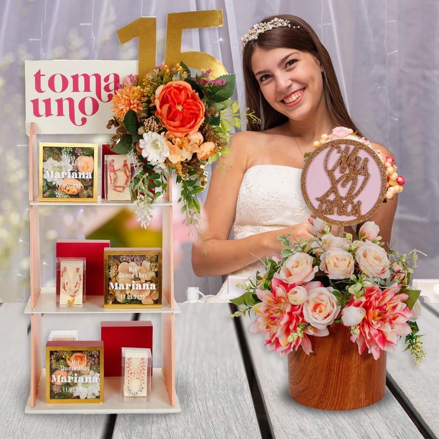 Art.7959 Pick Círculo Mis XV Años 23x12cm 1pz