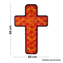 Art.8465 Cruz Cempasúchil 88x59cm 1pz