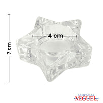 Art.9785 Adorno Cristal forma de Estrella 2.5x7.5cm 1pz