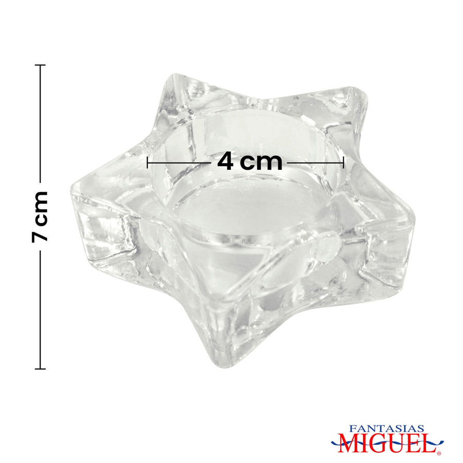 Art.9785 Adorno Cristal forma de Estrella 2.5x7.5cm 1pz