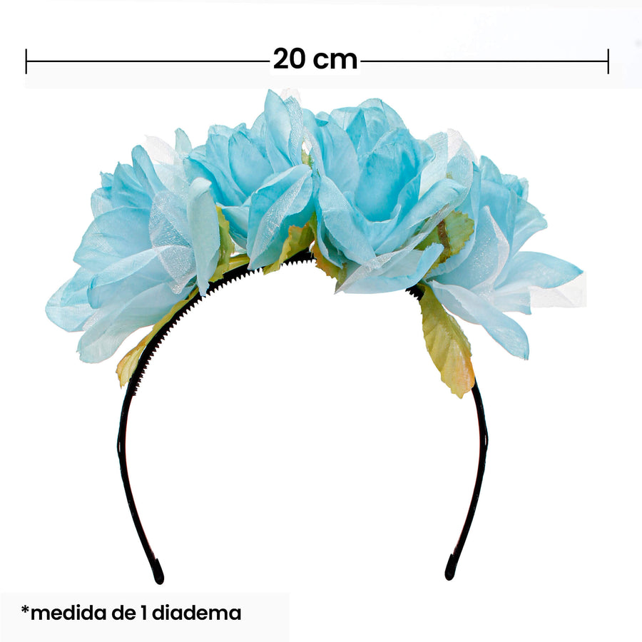 Art.9985 Diadema Flores 20cm 1pz
