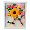Fantasías Miguel Clave:AO110 Cuadro Con Flores De Chenille
