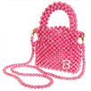 Fantasías Miguel Clave:IP2348 Bolsa De Mano Con Cuenta Facetada Rosa