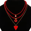 Fantasías Miguel Clave:IP2559 Collar Rojo Con Dije Corazón