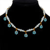 Fantasías Miguel Clave:NT81 Collar Con Flores Azules