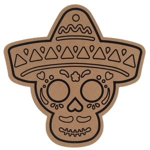 Art.10703 Calavera C/Sombrero Serig 22cm