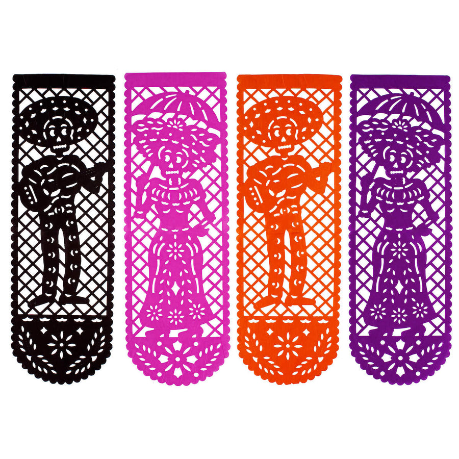 Art.10728 Mantel Pap Picado 73x23cmb/4pz