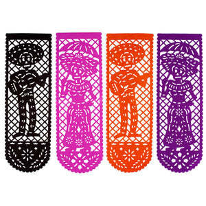 Art.10728 Mantel Pap Picado 73x23cmb/4pz