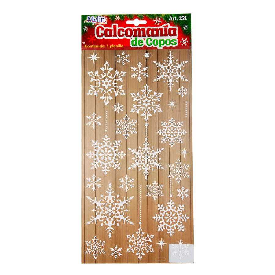 Art.151 Calcomanía Copo De Nieve Mediano