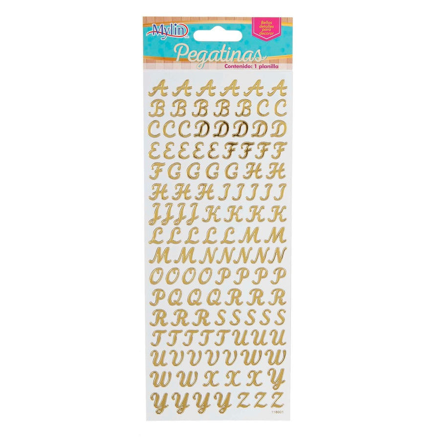 Art.2848 Calcomanía Abc Metalizada