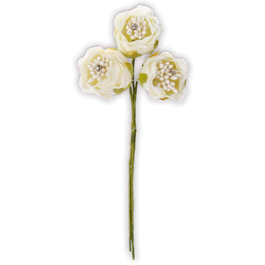 Art.3779 Ramito Fino con Pistilos X3 Flores de Tela