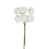 Art.4000 Rosa De Tela Fina Con Pistilo X6