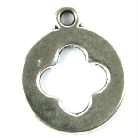 Art.5375 Dije Círculo Flor Metal