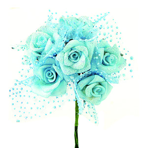 Art.5943 Ramito Flor Fomi/Organza X6 Flores