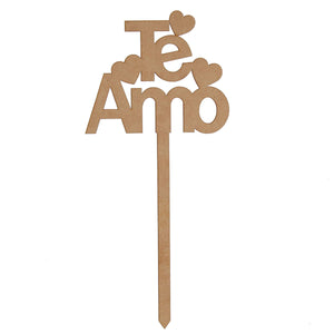 Art.6386 Pick Te Amo Corazon 25x12cm