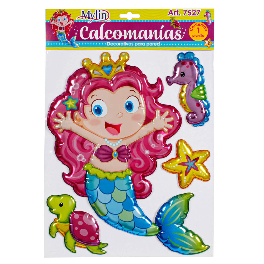 Art.7527 Calcomanía Decorativa Sirena Globo