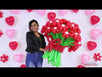 Fantasías Miguel Clave:PR12 Ramo De Flores Con Globos Rojos