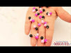 Fantasías Miguel Clave:LZ82 Pulsera De Engarces Rosa/Fiusha/Negro