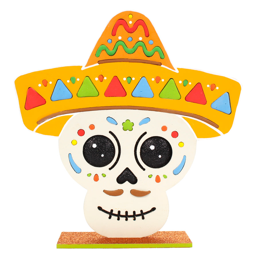 Art.10701 Calavera Con Sombrero 27x27x5.5cm 1pz