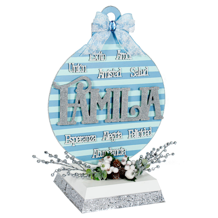 Art.10788 Frases Deseos Navidad Grande 16cm 1pz