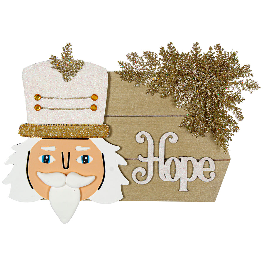 Art.10781 Frase Deseos Navideños Ingles Chica 9cm 1pz