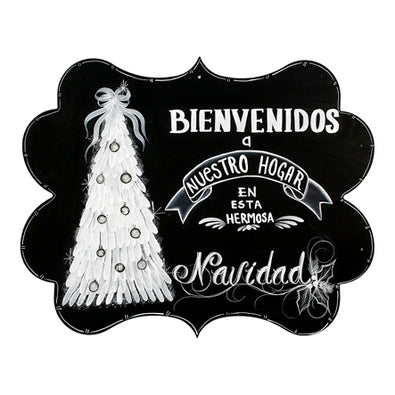 Fantasías Miguel Clave:CA2642 Pizarrón Decorado Con Pino Navideño