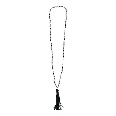 Fantasías Miguel Clave:IP1801 Collar Negro Con Cuentas Piramide