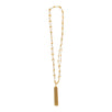 Fantasías Miguel Clave:IP1802 Collar De Tubitos Con Borla De Cadena, Oro